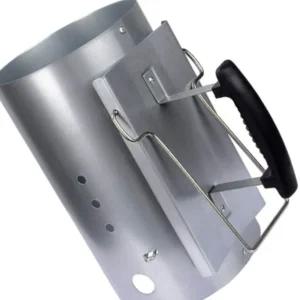 마켓프리 화로통 편리 가정용화로 조개탄 투핸들 낚시 블랙 차콜스타터 MD 긴 숯착화기