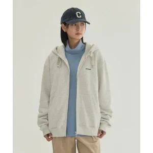 커버낫 COVERNAT 스몰 로고 기모 후드집업 Oatmeal CO2503HZ04OT 370717