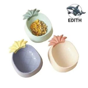 귀여운 파인애플 식기 반려동물 밥그릇 논슬립