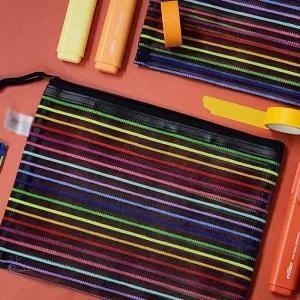 투명파우치 A5 메쉬 사각파우치 백 메이크업파우치 화장품 메쉬 백 망사 메이크업파우치 사각파우치