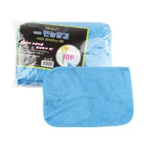 만능 크리너 양겹 30x20 블루 -중 10p 극세사 경편 청소 세차 수건 걸레 행주