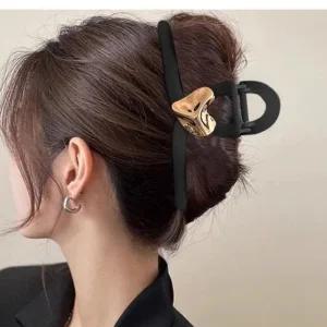 빅사이즈 무광 금빛 하트 럭셔리 헤어 집게 스윗 젤리 헤어슈슈 포니테일 밴드 진주 팔찌 헤어 머리 띠