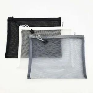 납작파우치 메쉬 사각 그물 A5파우치 예쁜파우치 이너백 망사파우치 비치파우치 여행파우치