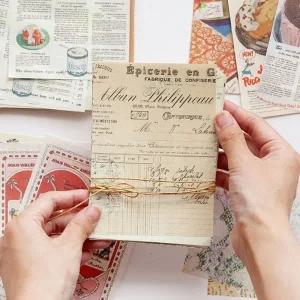 빈티지 믹스 페이퍼 10장 올드 레트로 인테리어 엽서 크기 메모지 종이