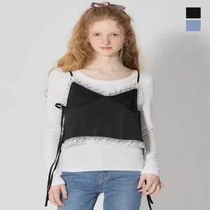 [원더플레이스][더블유스탠다드(W STANDARD)] (MI) 에이미 레이어드 슬림 티셔츠 세트