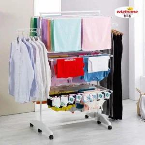 위즈홈_ 빨래건조대 6단 / 이불봉 빨래건조대 빨래건조 세탁건조대 세탁건조 이불건조 수건건조 건조대