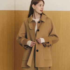 제로스트릿 4컬러 핸드메이드 에이라인 울 하프 코트 HAND MADE A LINE WOOL HALF COAT