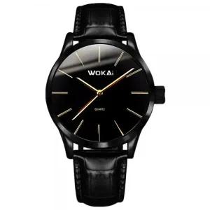 학생 수능 시험 오카이 아날로그 바늘 패션 가죽 초 손목 시계