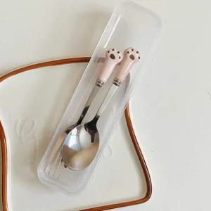 도넛 숟가락 포크 세트 나들이 수저 수저통 유아