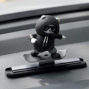 자동차 악세사리 슬라이드 인형 장식품 보드곰 C101 대시보드 블랙