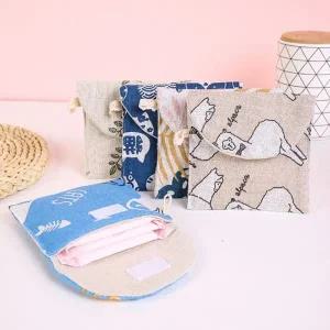 사각파우치 시크릿 생리대가방 학생 파우치