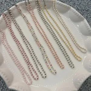 써지컬 핵진주 비즈 목걸이 심플 포인트 플리마켓 바다 여름