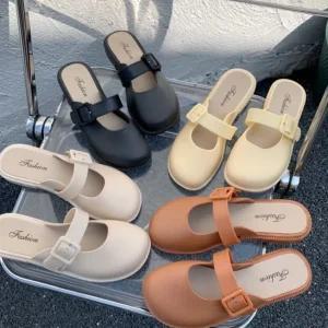 비오는날에도 편한 여자 고무 뮬 슬리퍼 wlo01