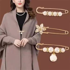 진주 옷핀 세트 패션 브로치 바지 허리조절 옷고정
