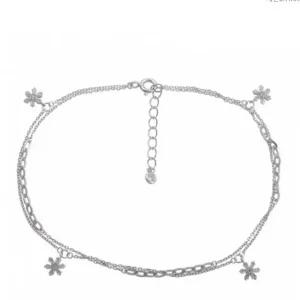 고품질 (국내제조) 플라워 실버 은 발찌 (WE0A1EE)