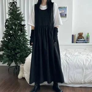 [하프클럽/]빅사이즈 510 미니멀라운드나시원피스 DGBV461