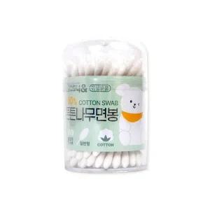 튼튼나무면봉 100P 원통면봉 멸균 유아 고급면봉 원형 아기 화장