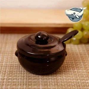 세련된 블랙 항아리 단지 소스 용기 주방