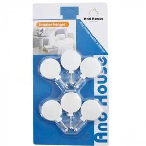 우일 인테리어 행거 미니 6P 접착식걸이 후크 옷걸이_23420643