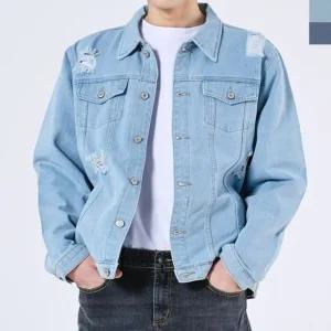 자연스런 헤짐 남자 멋스런 청자켓 (WFK8HYE)