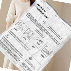 이불 의류 정리 압축팩 특대형 120X80cm 진공 지퍼백 소중한 옷 정리팩 (WFK8OV2)