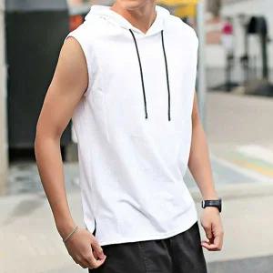 얇은 민소매 티셔츠 후드티 시원한 여름 데일리룩