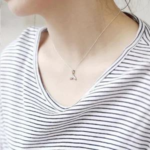 ONM 고래 S925 남녀공용 돌핀 목걸이 풍수아이템