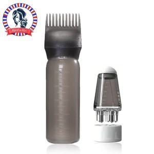 2피스 머리 염색 도구 세트 6.09 헤어 오일  호환리케이터 병 및 1ml Dil 모발 성장 솔리드 빗 살롱 미용