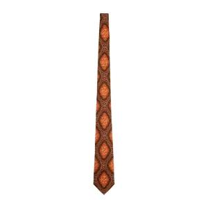 드롤드무슈 메달리온 패턴 실크 넥타이 TI002 SE016BROWN