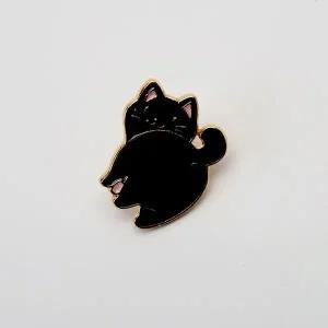 [콩심팥심]귀여운 미니 고양이 뱃지 화이트 가방장식 브로치