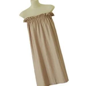 여성용 목욕가운 베이지색 스파 샤워원피스 피부케어 일체형 (WFK8NO8)