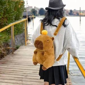 귀여운 카피바라 대형 봉제인형 가방