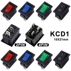 520Pcs KCD1 선박 모양 전원 스위치 ON OFF 10A 125V 6A 2Pin3Pin4Pin 로커 15x21mm