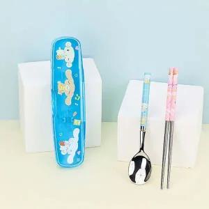 시나모롤 올인원 진공 스텐 수저 젓가락 케이스 세트