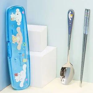 시나모롤 올스텐 클리어 수저 젓가락 케이스 세트