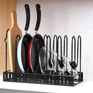 [콩심팥심]주방 정리대 프라이팬 냄비 거치대 높이조절 가능