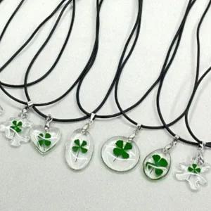 [콩심팥심]네잎클로버 행운고리 키링 네잎클로버팬던트 투명