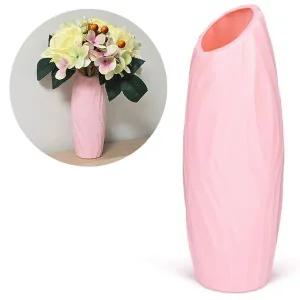 [셀러에이드]플라스틱 화병 핑크 꽃병 조화 생화 안전한 가벼운