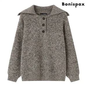 보카시 세일러 카라 오버핏 니트 (XP4KT001L0)