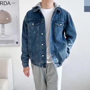 [하프클럽/]데님 재킷 워싱 청자켓 커플룩 캐쥬얼 남성 신상 청