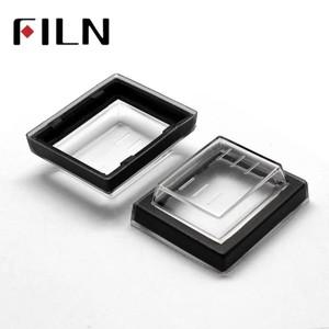 KCD 로커 스위치 용 방수 보호 커버 직사각형 캡 5피스 25x32mm 장착 구멍 투명 실리콘