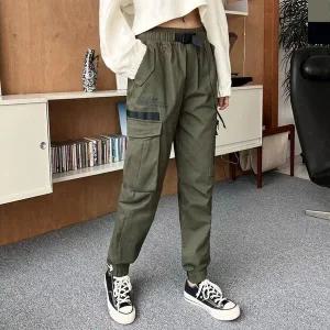 [하프클럽/]밴딩 코디 허리밴딩 배기 여성바지 캐쥬얼 루즈핏 면