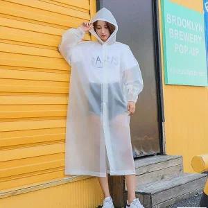 [하프클럽/]남녀공용 비오는날 장마 일회용 우비 레인코트