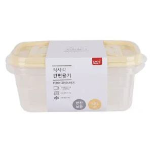 디디샵 직사각 밀폐 용기 1.8L 2개 세트 탁 반찬통 냉장고정리 밥용기