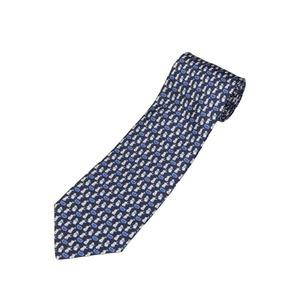 [페라가모] 토끼 프린트 실크 타이 넥타이 35_0784_0757572_NAVY