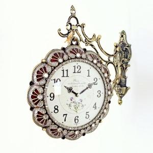 RQ1114-01 ) 양면시계( 자주색 앤티크 저소음 럭셔리