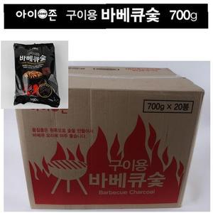 [RGM5R71R]아이존 구이용 캠핑 펜션 바베큐숯 700gX20봉