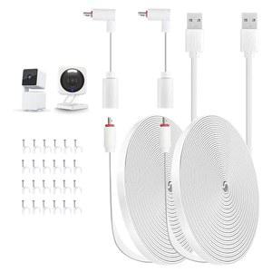 AYIFEI 26FT WYZE CAM 및 전원 보안 USB 충전 PRO 카메라용 V3 방수 2팩 V3 PAN 마이크로 플랫 V4 실내/외용 코드 OG