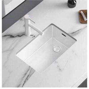 언더볼 세면대 매립 세면기 곡선 매립세면대 모던 도기세면기 사각 세면볼 세트 70cm