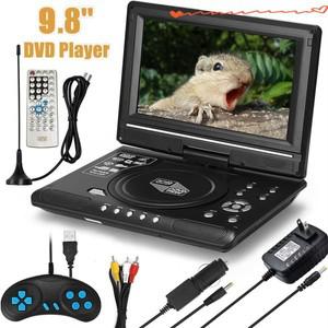 휴대용 DVD 플레이어 HD 비디오 AV 입력 출력 자동차 미니 재생 장치 EU  9 8